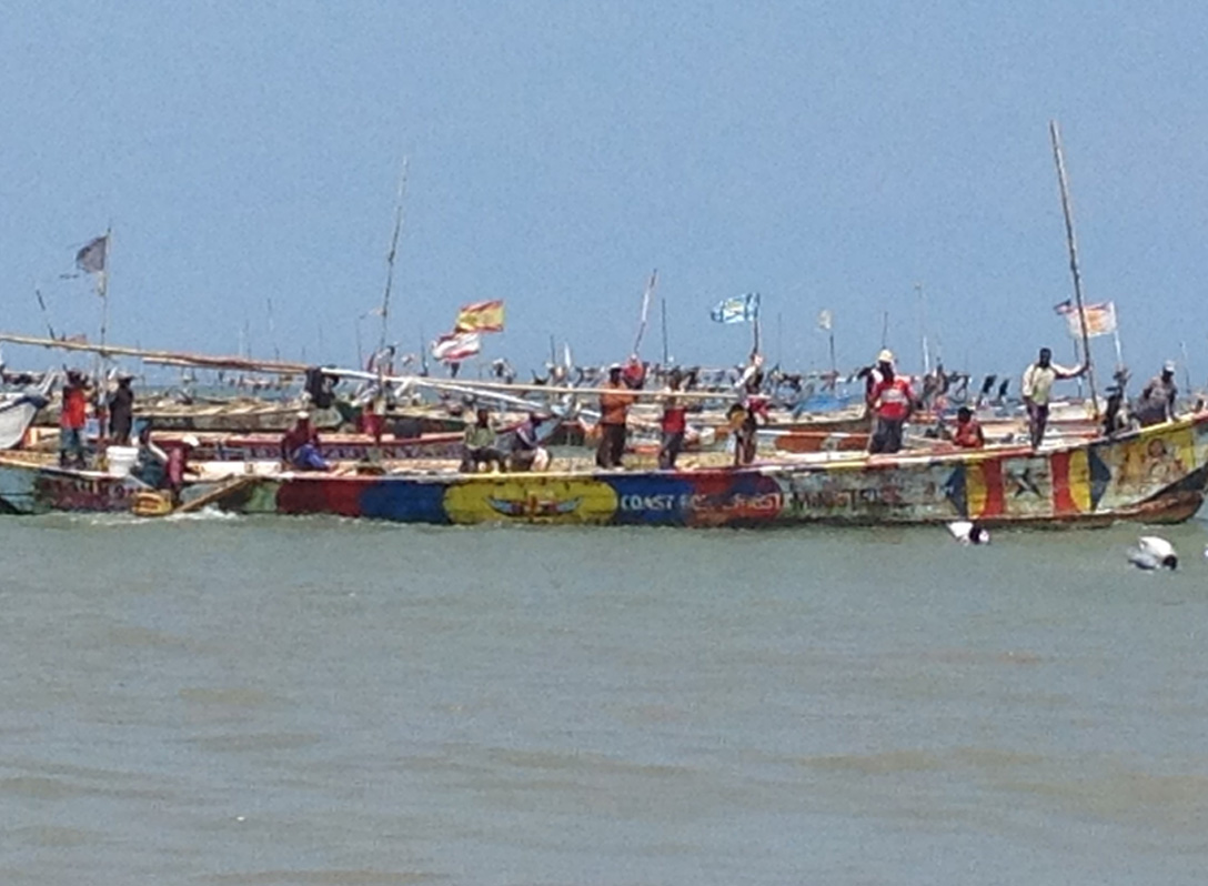 at sea